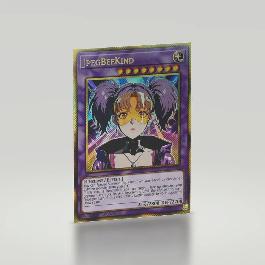 JPegBeeKind Ultra Rare Holographic Playing Card in 3D